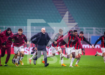 2020-12-23 - AC Milan players during the Serie A 2020/21 football match between AC Milan vs SS Lazio at the San Siro Stadium, Milan, Italy on December 23, 2020 - Photo FCI / Fabrizio Carabelli - AC MILAN VS SS LAZIO  - ITALIAN SERIE A - SOCCER