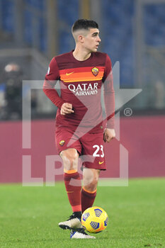2020-12-23 - ROME, ITALY - December 23 : Gialluca Mancini of AS Roma in action  during the Serie A soccer match between AS Roma and Cagliari at Stadio Olimpico on December 23,2020 in Rome Italy - ROMA VS CAGLIARI - ITALIAN SERIE A - SOCCER