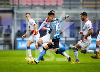 2021-01-03 - Lautaro Martínez of FC Internazionale scores goal during the Serie A 2020/21 football match between FC Internazionale vs FC Crotone at the San Siro Stadium, Milan, Italy on January 03, 2021 - Photo FCI / Fabrizio Carabelli - FC INTERNAZIONALE VS FC CROTONE - ITALIAN SERIE A - SOCCER