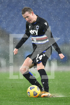 2021-01-03 - ROME, ITALY - January 3 : Jacub Jankto of UC Sampdoria in action during the Serie A soccer match between AS Roma and UC Sampdoria at Stadio Olimpico on January 3,2021 in Rome Italy - ROMA VS SAMPDORIA - ITALIAN SERIE A - SOCCER