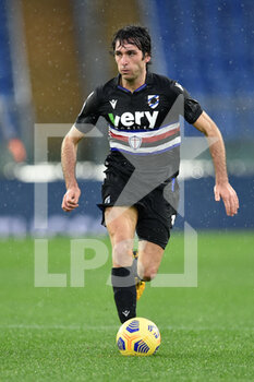 2021-01-03 - ROME, ITALY - January 3 : Tommaso Augello of UC Sampdoria in action during the Serie A soccer match between AS Roma and UC Sampdoria at Stadio Olimpico on January 3,2021 in Rome Italy - ROMA VS SAMPDORIA - ITALIAN SERIE A - SOCCER
