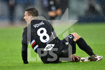2021-01-03 - ROME, ITALY - January 3 : Valerio Verre of UC Sampdoria gesture during the Serie A soccer match between AS Roma and UC Sampdoria at Stadio Olimpico on January 3,2021 in Rome Italy - ROMA VS SAMPDORIA - ITALIAN SERIE A - SOCCER