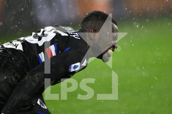 2021-01-03 - ROME, ITALY - January 3 : Omar Colley of UC Sampdoria gesture during the Serie A soccer match between AS Roma and UC Sampdoria at Stadio Olimpico on January 3,2021 in Rome Italy - ROMA VS SAMPDORIA - ITALIAN SERIE A - SOCCER
