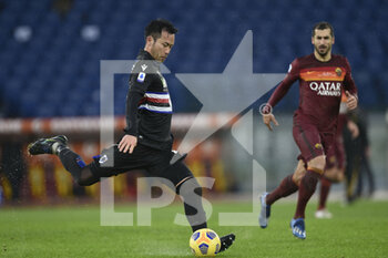 2021-01-03 - ROME, ITALY - January 3 : Maya Yoshida of UC Sampdoria in action during the Serie A soccer match between AS Roma and UC Sampdoria at Stadio Olimpico on January 3,2021 in Rome Italy - ROMA VS SAMPDORIA - ITALIAN SERIE A - SOCCER