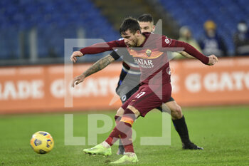 2021-01-03 - ROME, ITALY - January 3 : Carlez Perez of AS Roma in action  during the Serie A soccer match between AS Roma and UC Sampdoria at Stadio Olimpico on January 3,2021 in Rome Italy - ROMA VS SAMPDORIA - ITALIAN SERIE A - SOCCER
