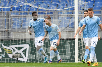 2021-01-06 -  ROME, ITALY - January 6 : Felipe Caicedo (20) of SS Lazio celebrates after scores a goal during Italian Serie A soccer match between SS Lazio and ACF Fiorentina at Stadio Olimpico on January 6,2021 in Rome Italy - LAZIO VS FIORENTINA - ITALIAN SERIE A - SOCCER