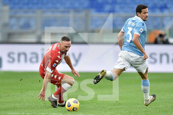 2021-01-06 - ROME, ITALY - January 6 Franck Ribery (L) of ACF Fiorentina in action against Luiz Felipe Ramos (R) of Lazio during the Serie A soccer match between SS Lazio and ACF Fiorentina Stadio Olimpico on January 6,2021 in Rome Italy  - LAZIO VS FIORENTINA - ITALIAN SERIE A - SOCCER