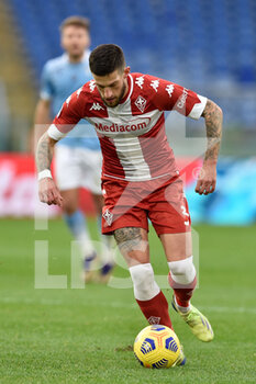 2021-01-06 - ROME, ITALY - January 6 : Cristian Biraghi of ACF Fiorentina in Action during the Serie A soccer match between  SS Lazio and ACF Fiorentina at Stadio Olimpico on January 6,2021 in Rome,Italy  - LAZIO VS FIORENTINA - ITALIAN SERIE A - SOCCER