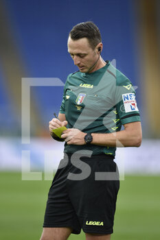 2021-01-06 - ROME, ITALY - January 6 : The Referee Rosario Abisso during Italian Serie A soccer match at between SS Lazio and ACF Fiorentina Stadio Olimpico on January 6,2021 in Rome Italy  - LAZIO VS FIORENTINA - ITALIAN SERIE A - SOCCER