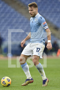 2021-01-06 - ROME, ITALY - January 6 : Ciro Immobile of SS Lazio in Action during the Serie A soccer match between SS Lazio and ACF Fiorentina at Stadio Olimpico on January 6,2021 in Rome, Italy  - LAZIO VS FIORENTINA - ITALIAN SERIE A - SOCCER