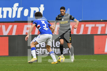 2021-01-06 - TOMMASO AUGELLO (Sampdoria), Achraf Hakimi (Inter) - SAMPDORIA VS INTER - ITALIAN SERIE A - SOCCER