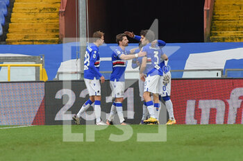 2021-01-06 - team Sampdoria, celebrates after scoring a goal - SAMPDORIA VS INTER - ITALIAN SERIE A - SOCCER