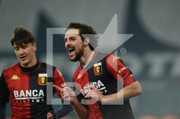 2021-01-09 - Mattia Destro (Genoa) , celebrates after scoring a goal - GENOA CFC VS BOLOGNA FC - ITALIAN SERIE A - SOCCER