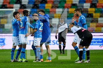 2021-01-10 - Happiness of SSC Napoli after winning the match - UDINESE CALCIO VS SSC NAPOLI - ITALIAN SERIE A - SOCCER