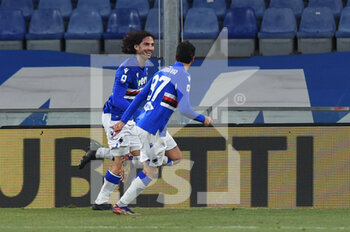 2021-01-16 - Ernesto Torregrossa (Sampdoria), esulta dopo aver realizzato la rete del 2 a 1 - SAMPDORIA VS UDINESE - ITALIAN SERIE A - SOCCER
