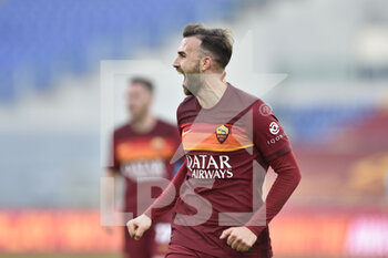 2021-01-23 - ROME, ITALY - January 23 : Borja Mayoral of AS Roma celebrates after scores a goal during Italian Serie A soccer match between AS Roma and Spezia at Stadio Olimpico on January 23,2021 in Rome Italy - AS ROMA VS SPEZIA CALCIO - ITALIAN SERIE A - SOCCER