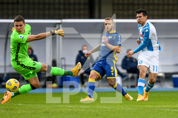 2021-01-24 - Hirving Lozano (Napoli) scores a goal 1-0 - HELLAS VERONA VS SSC NAPOLI - ITALIAN SERIE A - SOCCER