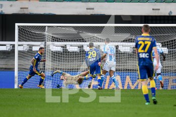 2021-01-24 - Federico Dimarco (Hellas Verona) scores a goal 1-1 - HELLAS VERONA VS SSC NAPOLI - ITALIAN SERIE A - SOCCER