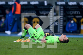 2021-01-24 - Happiness of Marco Silvestri (Hellas Verona) for the victory against SSC Napoli for 3-1 - HELLAS VERONA VS SSC NAPOLI - ITALIAN SERIE A - SOCCER