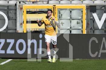 2021-01-31 - Rodrigo De Paul of Udinese Calcio celebrates after scoring a goal - SPEZIA CALCIO VS UDINESE CALCIO - ITALIAN SERIE A - SOCCER