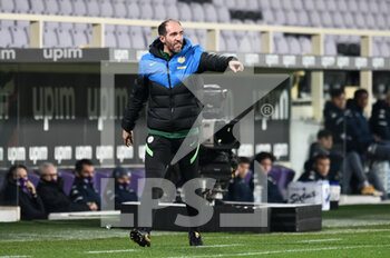 2021-02-05 - FC Internazionale second coach Cristian Stellini shouts to his players - ACF FIORENTINA VS FC INTERNAZIONALE - ITALIAN SERIE A - SOCCER