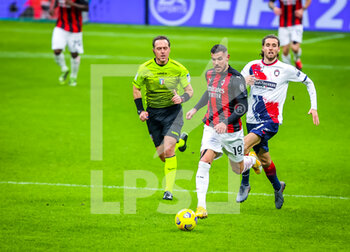 2021-02-07 - Theo Hernandez of AC Milan in action - AC MILAN VS CROTONE FC - ITALIAN SERIE A - SOCCER