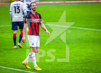 2021-02-07 - Zlatan Ibrahimovic of AC Milan reacts - AC MILAN VS CROTONE FC - ITALIAN SERIE A - SOCCER