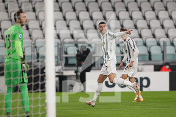 2021-02-06 - Cristiano Ronaldo (Juventus FC) celebrates the goal - JUVENTUS FC VS AS ROMA - ITALIAN SERIE A - SOCCER