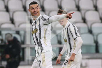2021-02-06 - Cristiano Ronaldo (Juventus FC) celebrates for the goal - JUVENTUS FC VS AS ROMA - ITALIAN SERIE A - SOCCER