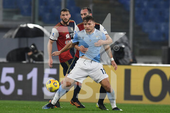 2021-02-07 - Ciro Immobile of Cagliari in action against  Diego Godin of Lazio - SS LAZIO VS CAGLIARI CALCIO - ITALIAN SERIE A - SOCCER