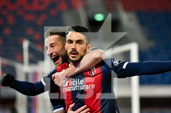 2021-02-12 - Nicola Sansone (Bologna FC) scores the 1-0 goal - BOLOGNA FC VS BENEVENTO CALCIO - ITALIAN SERIE A - SOCCER