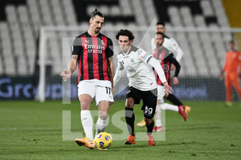 2021-02-13 -  Zlatan Ibrahimovic of AC Milan in action - SPEZIA CALCIO VS AC MILAN - ITALIAN SERIE A - SOCCER