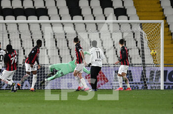 2021-02-13 - Simone Bastoni of AC Spezia scores a goal of 2-0 - SPEZIA CALCIO VS AC MILAN - ITALIAN SERIE A - SOCCER