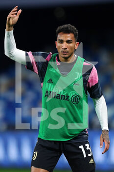 2021-02-13 - Danilo of Juventus reacts during warm up before the Italian championship Serie A football match between SSC Napoli and Juventus FC on February 13, 2021 at Diego Armando Maradona Stadium in Naples, Italy - Photo Federico Proietti / DPPI - SSC NAPOLI AND JUVENTUS FC - ITALIAN SERIE A - SOCCER