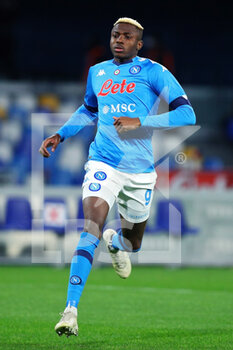2021-02-13 - Victor Osimhen of Napoli in action during the Italian championship Serie A football match between SSC Napoli and Juventus FC on February 13, 2021 at Diego Armando Maradona Stadium in Naples, Italy - Photo Federico Proietti / DPPI - SSC NAPOLI AND JUVENTUS FC - ITALIAN SERIE A - SOCCER