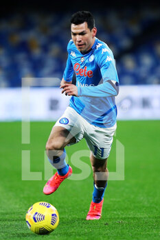 2021-02-13 - Hirving Lozano of Napoli in action during the Italian championship Serie A football match between SSC Napoli and Juventus FC on February 13, 2021 at Diego Armando Maradona Stadium in Naples, Italy - Photo Federico Proietti / DPPI - SSC NAPOLI AND JUVENTUS FC - ITALIAN SERIE A - SOCCER