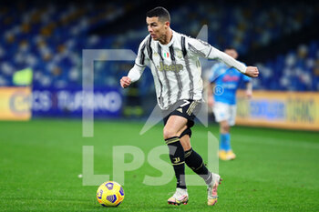 2021-02-13 - Cristiano Ronaldo of Juventus in action during the Italian championship Serie A football match between SSC Napoli and Juventus FC on February 13, 2021 at Diego Armando Maradona Stadium in Naples, Italy - Photo Federico Proietti / DPPI - SSC NAPOLI AND JUVENTUS FC - ITALIAN SERIE A - SOCCER