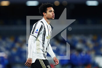 2021-02-13 - Weston Mckennie of Juventus in action during the Italian championship Serie A football match between SSC Napoli and Juventus FC on February 13, 2021 at Diego Armando Maradona Stadium in Naples, Italy - Photo Federico Proietti / DPPI - SSC NAPOLI AND JUVENTUS FC - ITALIAN SERIE A - SOCCER