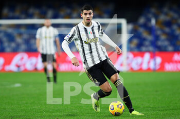 2021-02-13 - Alvaro Morata of Juventus in action during the Italian championship Serie A football match between SSC Napoli and Juventus FC on February 13, 2021 at Diego Armando Maradona Stadium in Naples, Italy - Photo Federico Proietti / DPPI - SSC NAPOLI AND JUVENTUS FC - ITALIAN SERIE A - SOCCER
