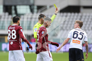 2021-02-13 - Nicolo Rovella (CFC Genoa) yellow card - TORINO VS GENOA - ITALIAN SERIE A - SOCCER