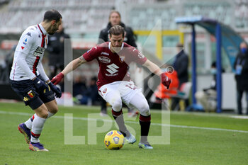 2021-02-13 - Cristian Ansaldi (Torino FC) vs Davide Zappacosta (CFC Genoa) - TORINO VS GENOA - ITALIAN SERIE A - SOCCER