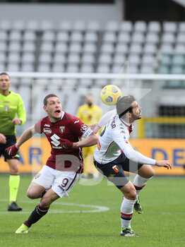 2021-02-13 - Andrea Belotti (Torino FC) and Edoardo Goldaniga (CFC Genoa) - TORINO VS GENOA - ITALIAN SERIE A - SOCCER