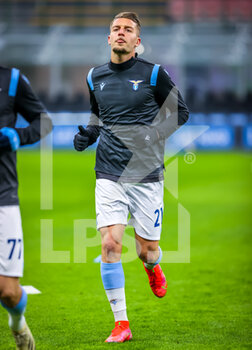 2021-02-14 - Sergej Milinkovic-Savic of SS Lazio warms up - FC INTERNAZIONALE VS SS LAZIO  - ITALIAN SERIE A - SOCCER