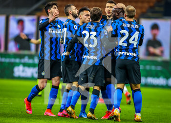 2021-02-14 - Romelu Lukaku of FC Internazionale celebrates after scoring a goal - FC INTERNAZIONALE VS SS LAZIO  - ITALIAN SERIE A - SOCCER