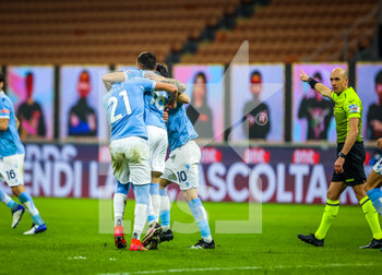 2021-02-14 - Gonzalo Escalante of SS Lazio celebrates after scoring a goal - FC INTERNAZIONALE VS SS LAZIO  - ITALIAN SERIE A - SOCCER