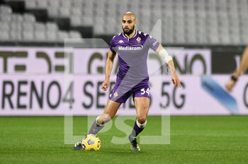 2021-02-19 - Sofyan Amrabat of ACF Fiorentina in action - ACF FIORENTINA VS SPEZIA CALCIO - ITALIAN SERIE A - SOCCER