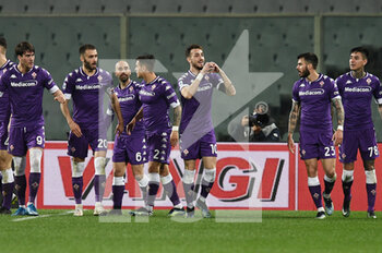 2021-02-19 - Gaetano Castrovilli of ACF Fiorentina celebrates after scoring a goal  - ACF FIORENTINA VS SPEZIA CALCIO - ITALIAN SERIE A - SOCCER