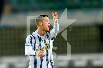 2021-02-27 - proteste di Cristiano Ronaldo (Juventus FC) - HELLAS VERONA VS JUVENTUS - ITALIAN SERIE A - SOCCER