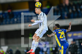 2021-02-27 - colpo di testa di Cristiano Ronaldo (Juventus FC) - HELLAS VERONA VS JUVENTUS - ITALIAN SERIE A - SOCCER