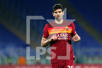 2021-02-28 - Federico Fazio of Roma in action during the Italian championship Serie A football match between AS Roma and AC Milan on February 28, 2021 at Stadio Olimpico in Rome, Italy - Photo Federico Proietti / DPPI - AS ROMA AND AC MILAN - ITALIAN SERIE A - SOCCER